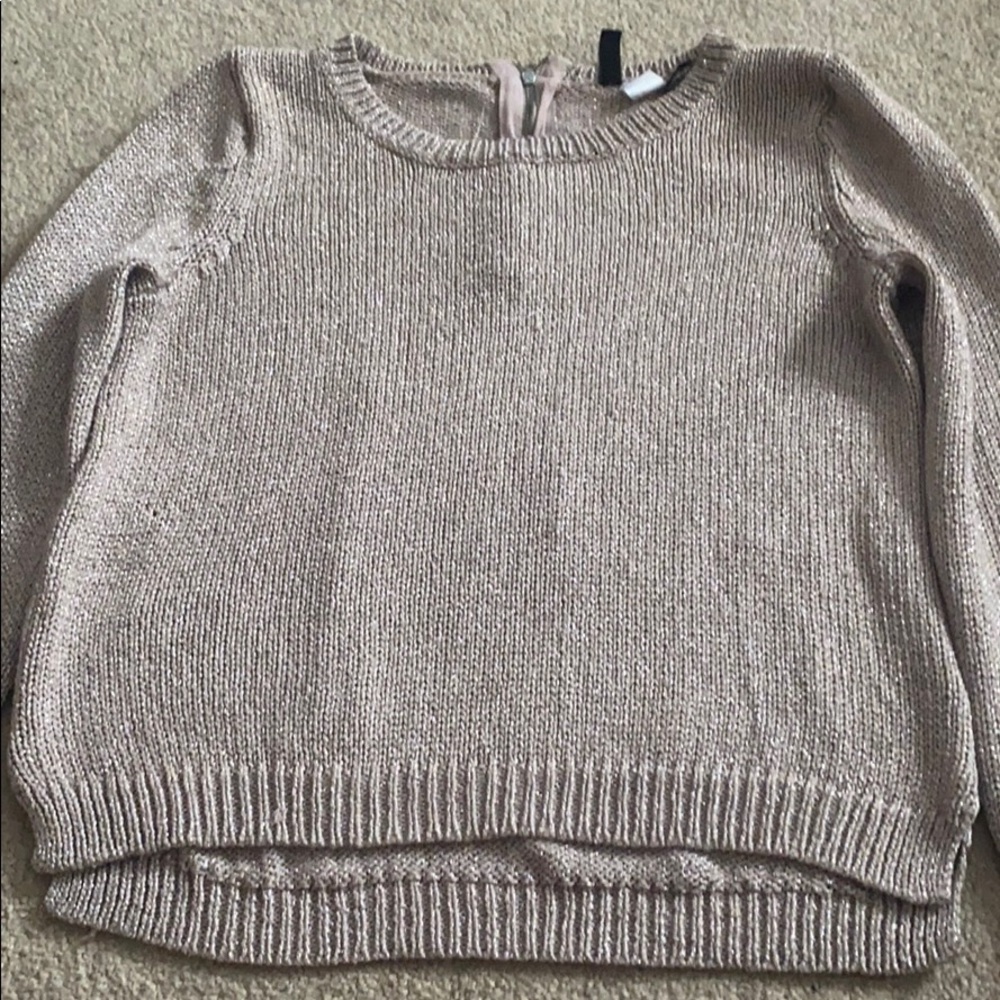 ROSE GOLD GLITTERY SWEATER